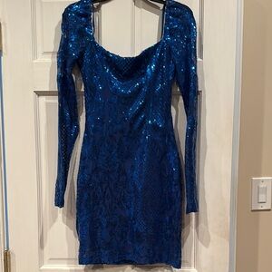 Stunning Blue Sequin Dress